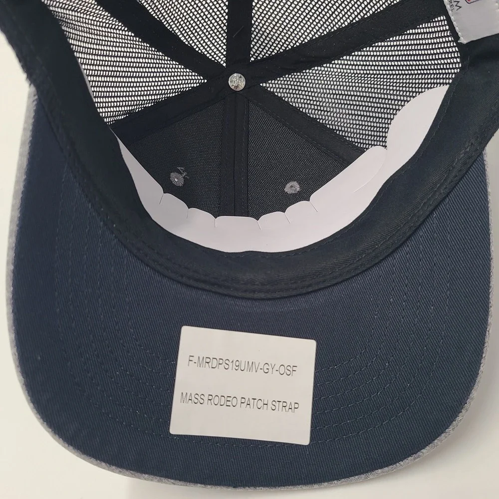 New England Patriots Hat Adjustable Trucker Mesh NFL Team Apparel Gray Blue Men